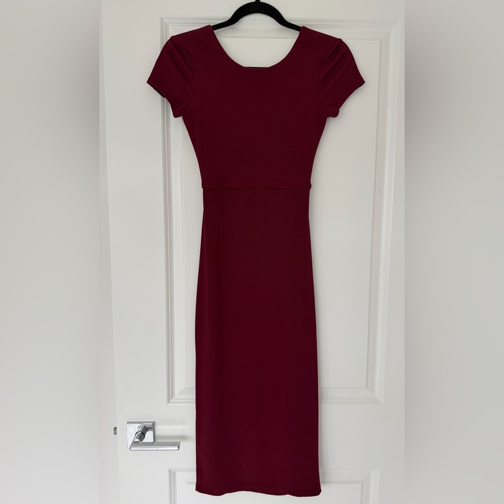 Love By Design Rich Burgundy Midi Dress